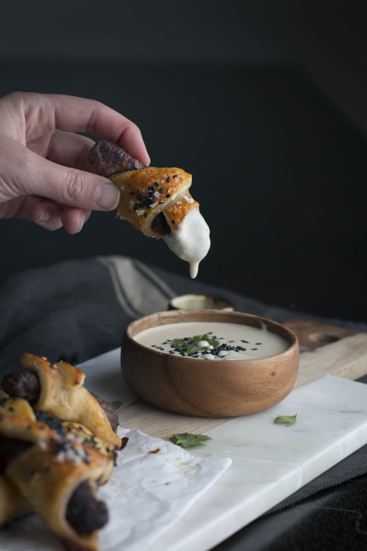 Kebabs in a Blanket with Tahini Dip | I Will Not Eat Oysters