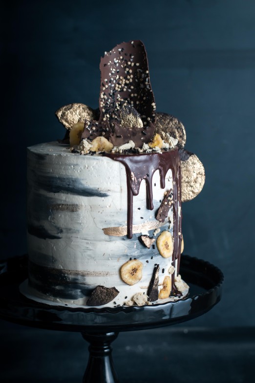 Chocolate Chip Tahini Cake with Bananas and Halva | Recipe from I Will Not Eat Oysters