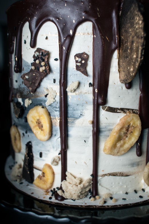 Chocolate Chip Tahini Cake with Bananas and Halva | Recipe from I Will Not Eat Oysters