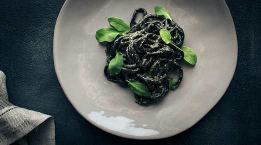 Sorrel Pesto with Homemade Squid Ink Pici | Recipe from I Will Not Eat Oysters
