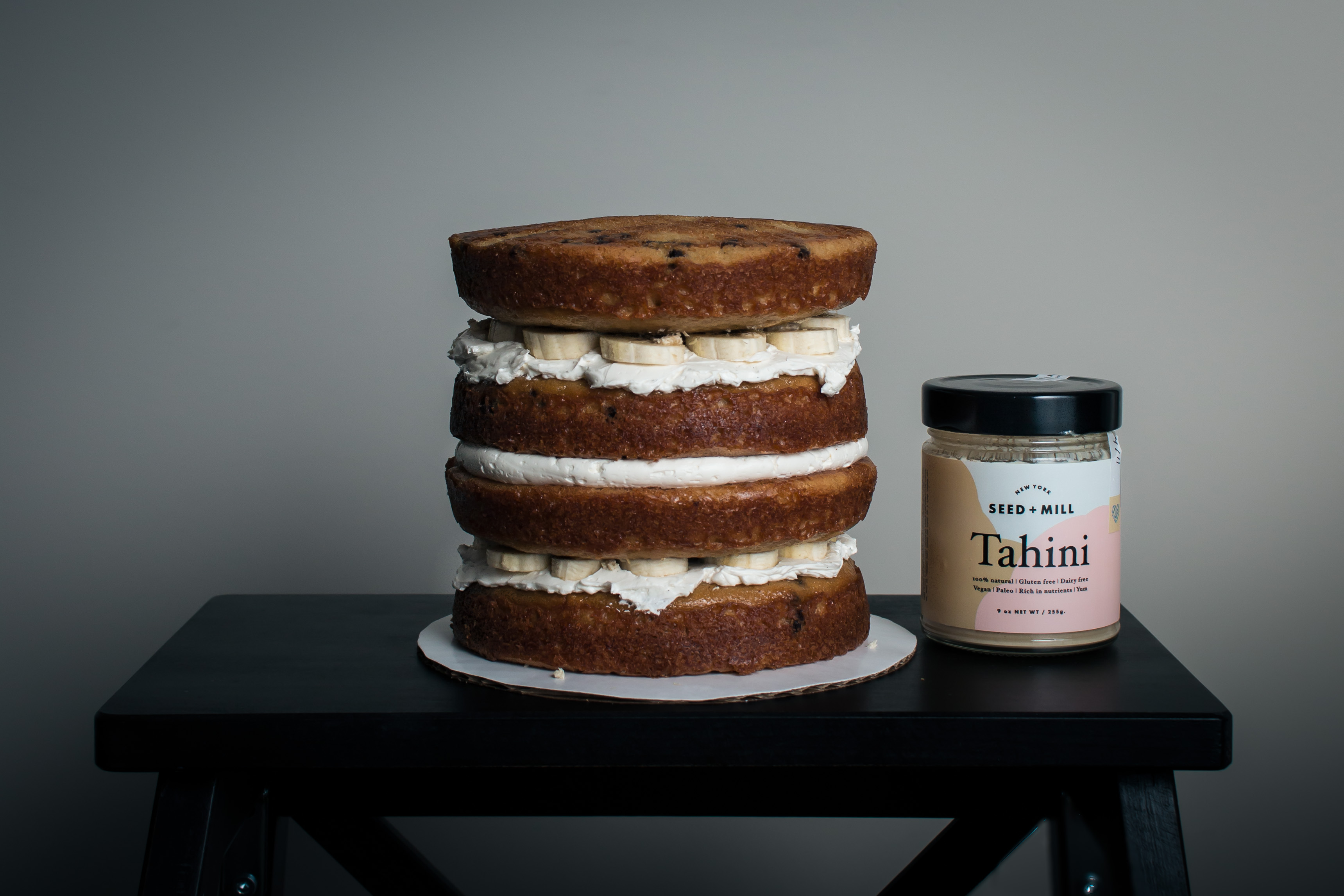 Chocolate Chip Tahini Cake with Bananas and Halva | Recipe from I Will Not Eat Oysters