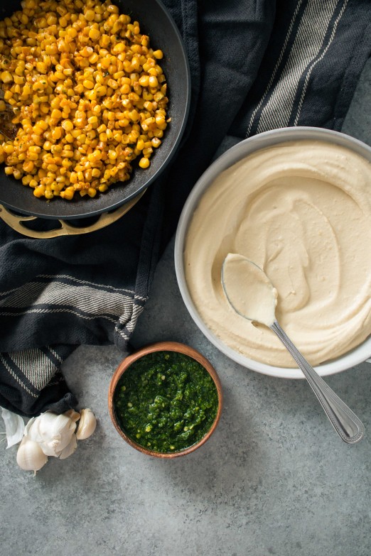 Hummus with Smoked Paprika Corn and Schug |Recipe from I Will Not Eat Oysters