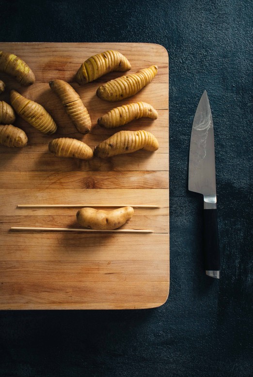 Hasselback Fingerlings & Curry Yogurt | Recipe from I Will Not Eat Oysters