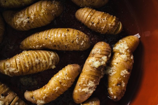 Hasselback Fingerlings & Curry Yogurt | Recipe from I Will Not Eat Oysters
