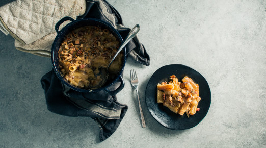 Walnut Brie Mac & Cheese with Apples & Pancetta | I Will Not Eat Oysters from Molly on the Range