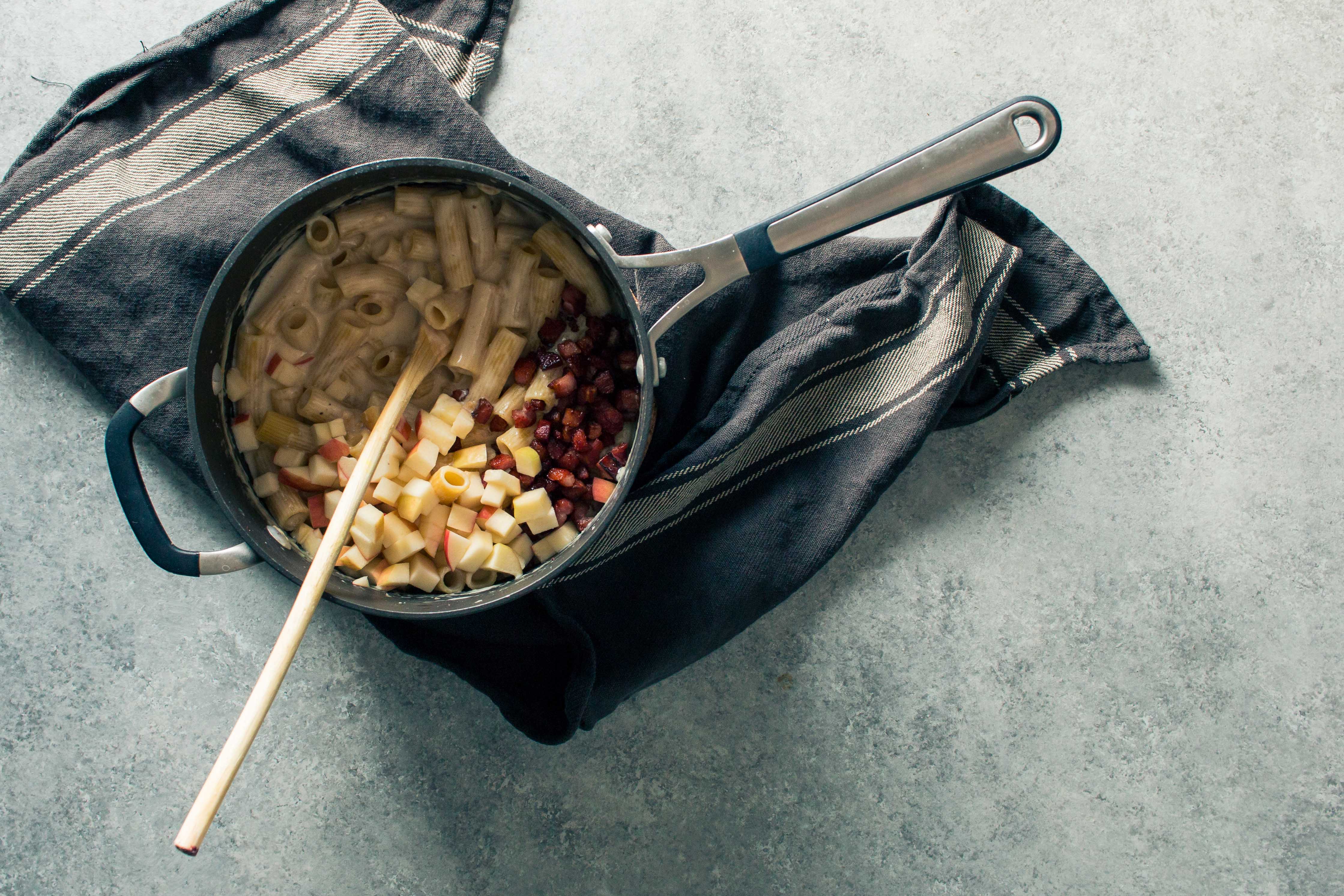 Walnut Brie Mac & Cheese with Apples & Pancetta | I Will Not Eat Oysters from Molly on the Range