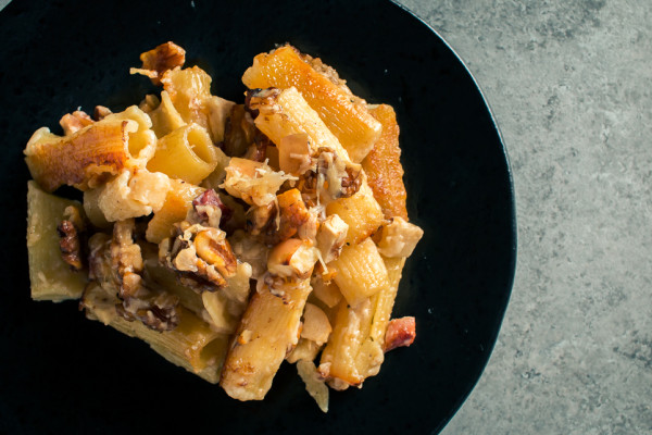 Walnut Brie Mac & Cheese with Apples & Pancetta | I Will Not Eat Oysters from Molly on the Range