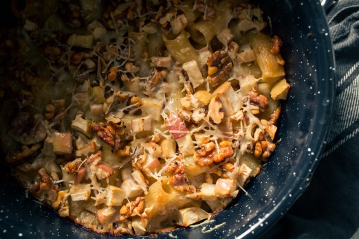 Walnut Brie Mac & Cheese with Apples & Pancetta | I Will Not Eat Oysters from Molly on the Range