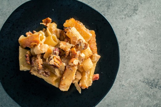 Walnut Brie Mac & Cheese with Apples & Pancetta | I Will Not Eat Oysters from Molly on the Range