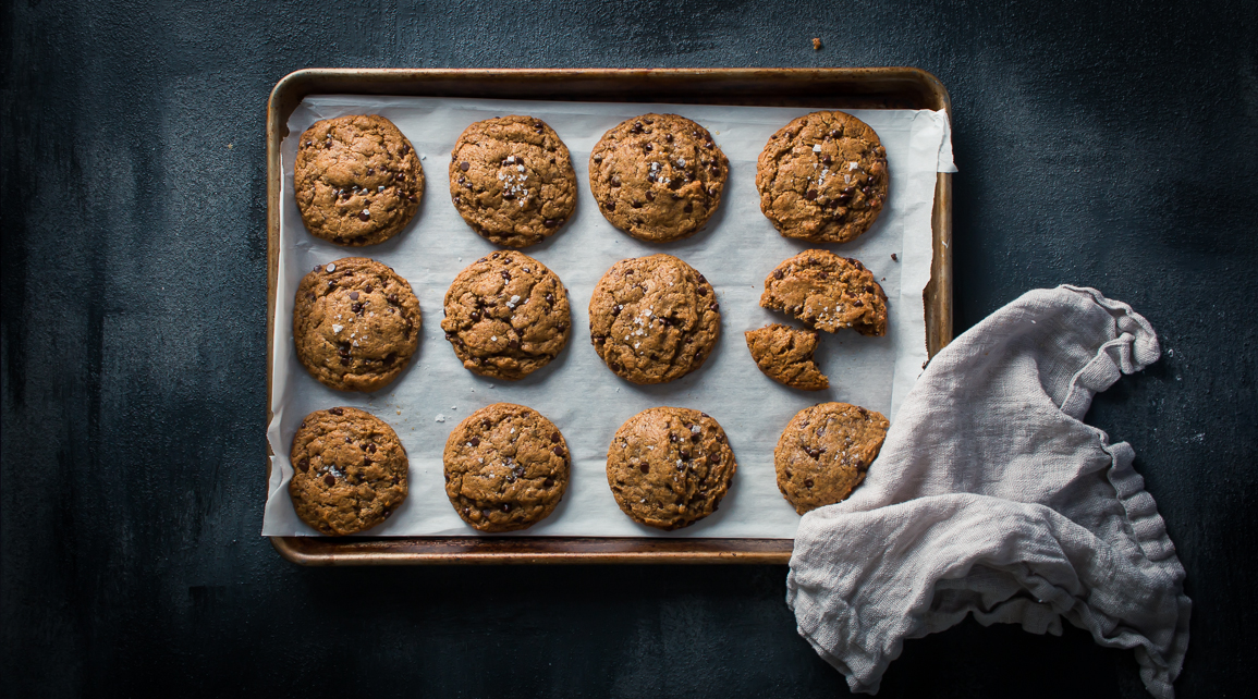 Salted Tahini Chocolate Chip Cookies | From Cake in a Crate + I Will Not Eat Oysters