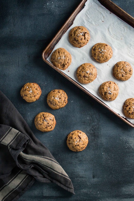 Salted Tahini Chocolate Chip Cookies | From Cake in a Crate + I Will Not Eat Oysters