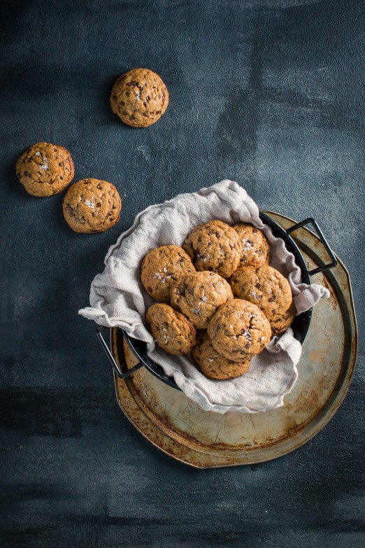 Salted Tahini Chocolate Chip Cookies | From Cake in a Crate + I Will Not Eat Oysters