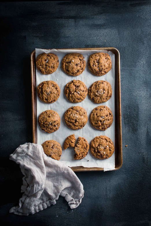 Salted Tahini Chocolate Chip Cookies | From Cake in a Crate + I Will Not Eat Oysters