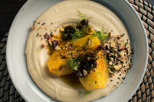 Braised Fennel with Saffron and Raisins over Hummus with Dukkah | Recipe from I Will Not Eat Oysters
