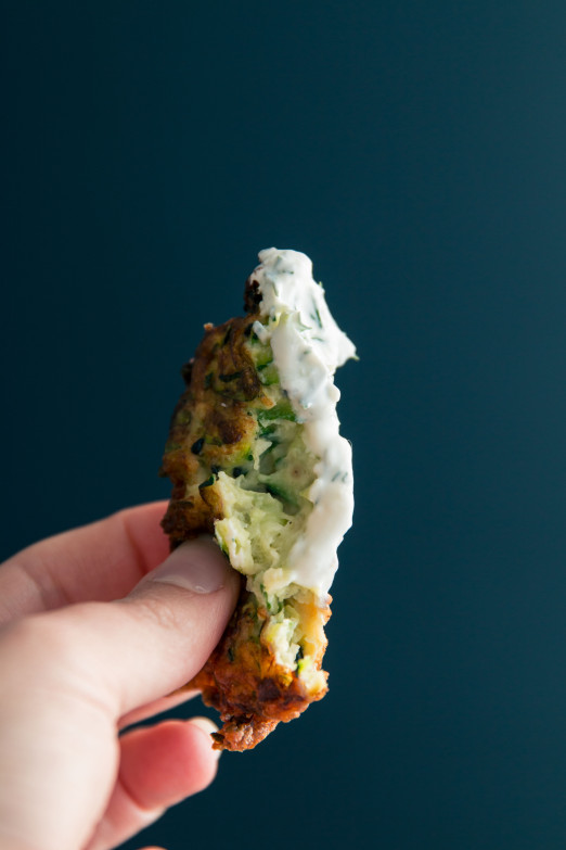 Zucchini + Nigella Fritters from Small Victories | I Will Not Eat Oysters