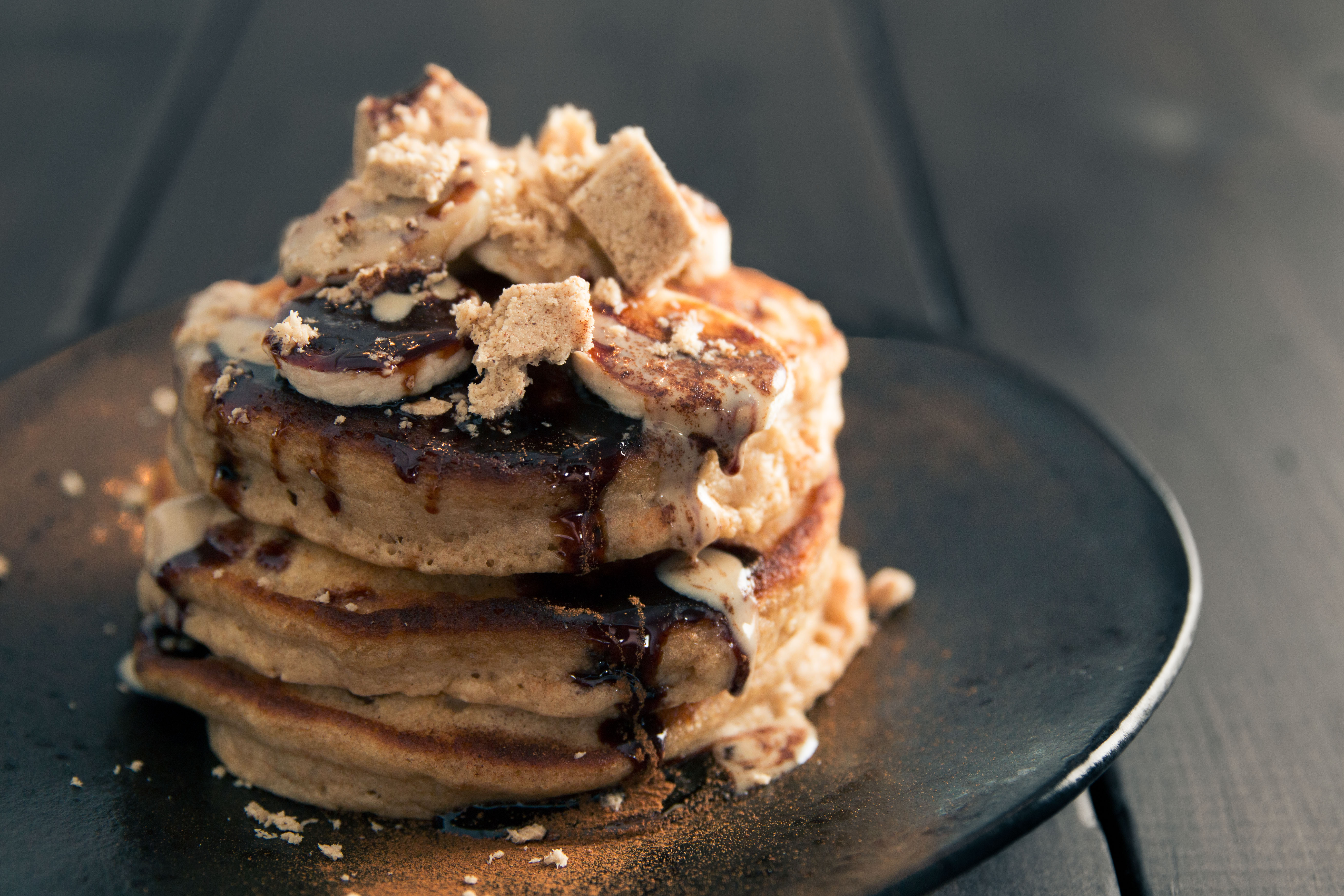 Seed & Mill Cinnamon Halva topped Banana Pancakes for Mother's Day