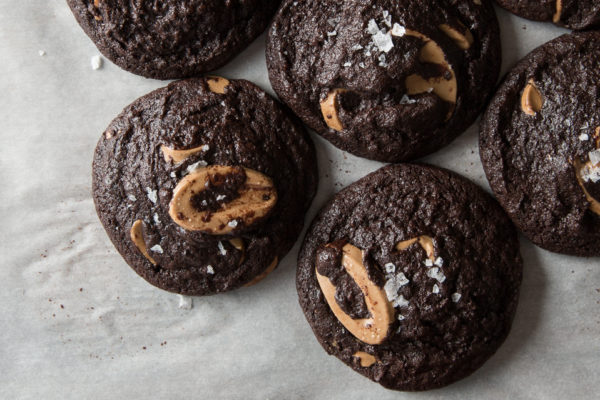 Super Dark Chocolate Cookies with Orelys Feves & Sea Salt | I Will Not Eat Oysters Recipe