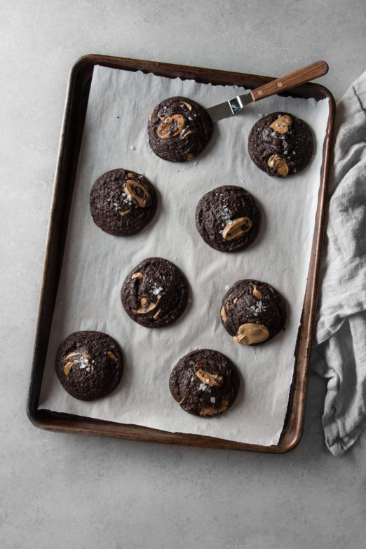 Super Dark Chocolate Cookies with Orelys Feves & Sea Salt | I Will Not Eat Oysters Recipe