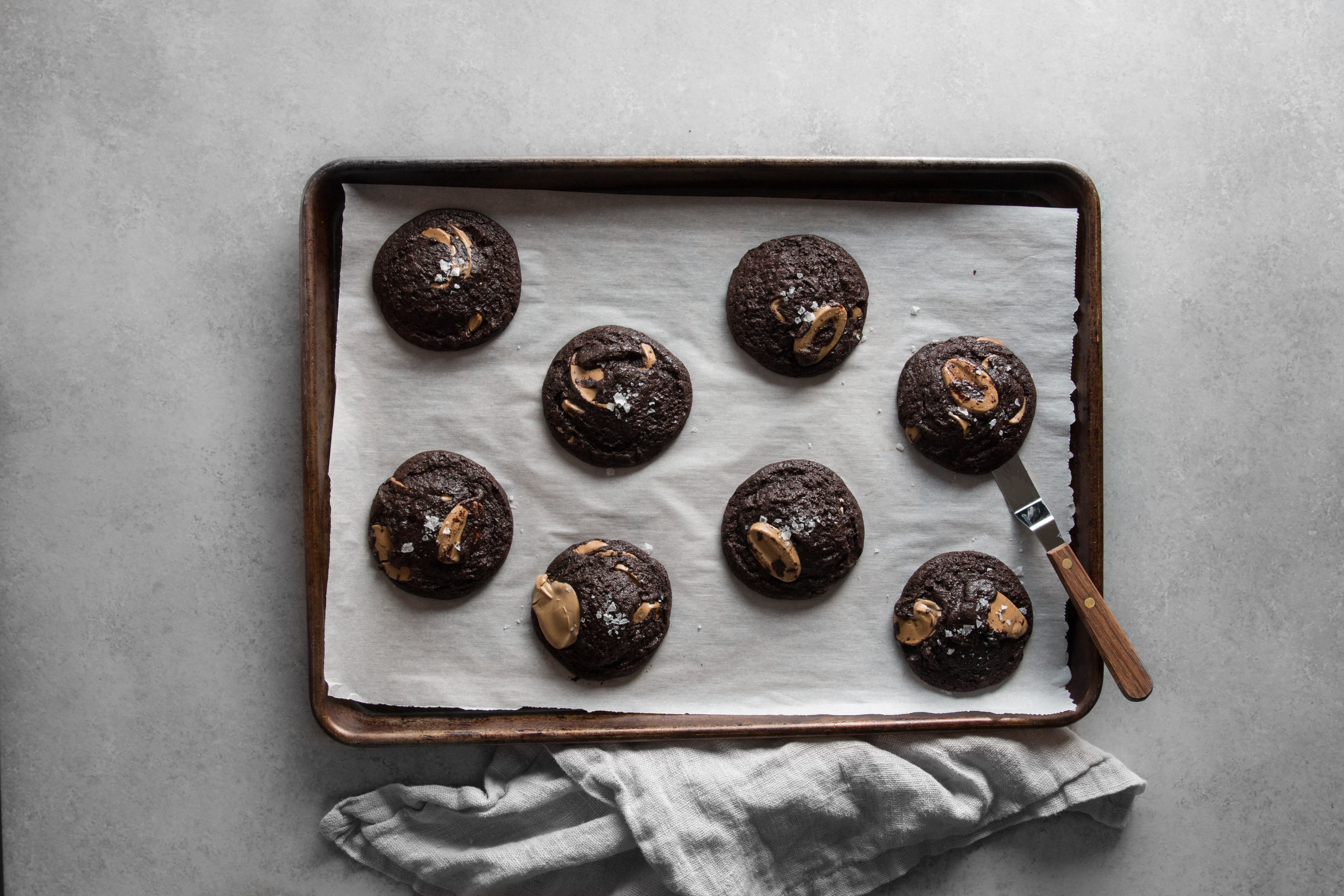 Super Dark Chocolate Cookies with Orelys Feves & Sea Salt | I Will Not Eat Oysters Recipe