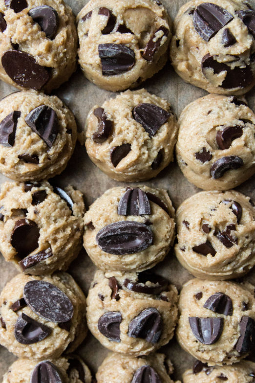 Brown Butter Tahini Rye Chocolate Chip Cookie Cups from Danielle at I Will Not Eat Oysters