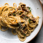 Spaghetti with Coconut Milk, Curry, and Sun-Dried Tomatoes | Recipe from Danielle at I Will Not Eat Oysters