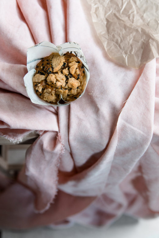 Banana Tahini Streusel Muffins a Recipe from Danielle at I Will Not Eat Oysters