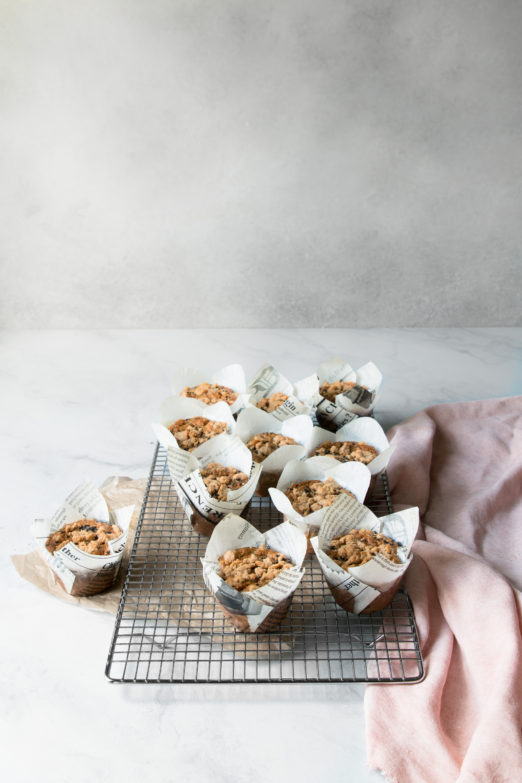 Banana Tahini Streusel Muffins | Recipe from Danielle at I Will Not Eat Oysters