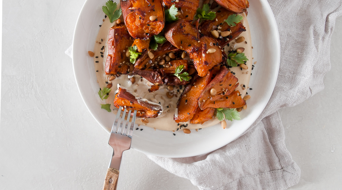 Yams with Whipped Miso Tahini