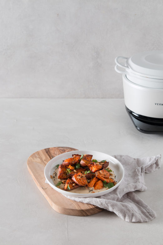 Yams with whipped Miso Tahini