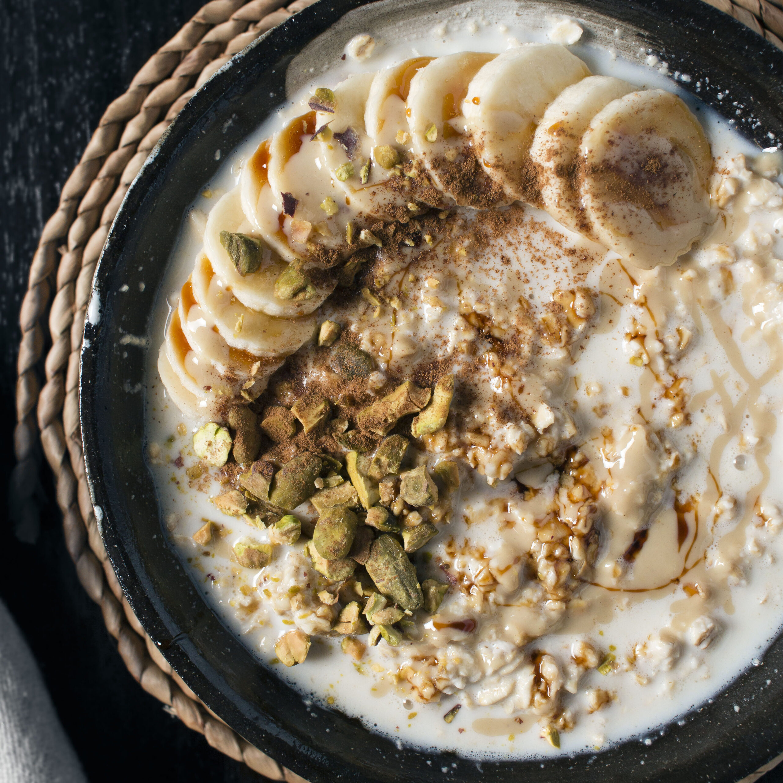 Overnight Tahini Oatmeal with Silan & Bananas | I Will Not Eat Oysters