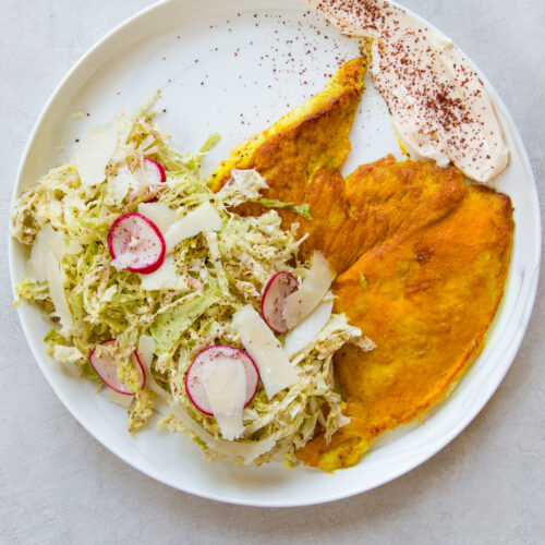 Turmeric Chicken with Shredded Sumac Slaw