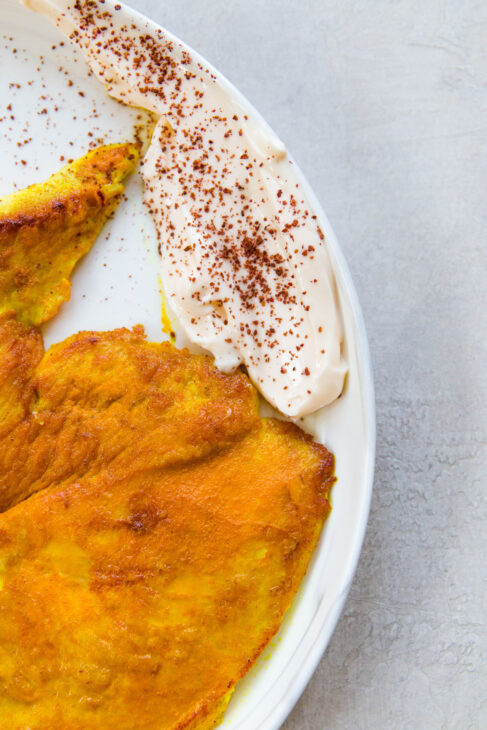 Turmeric Chicken with Shredded Sumac Slaw