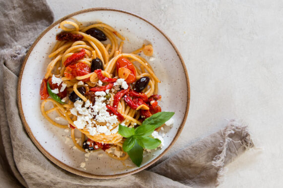 Spaghetti alla Roasted Puttanesca