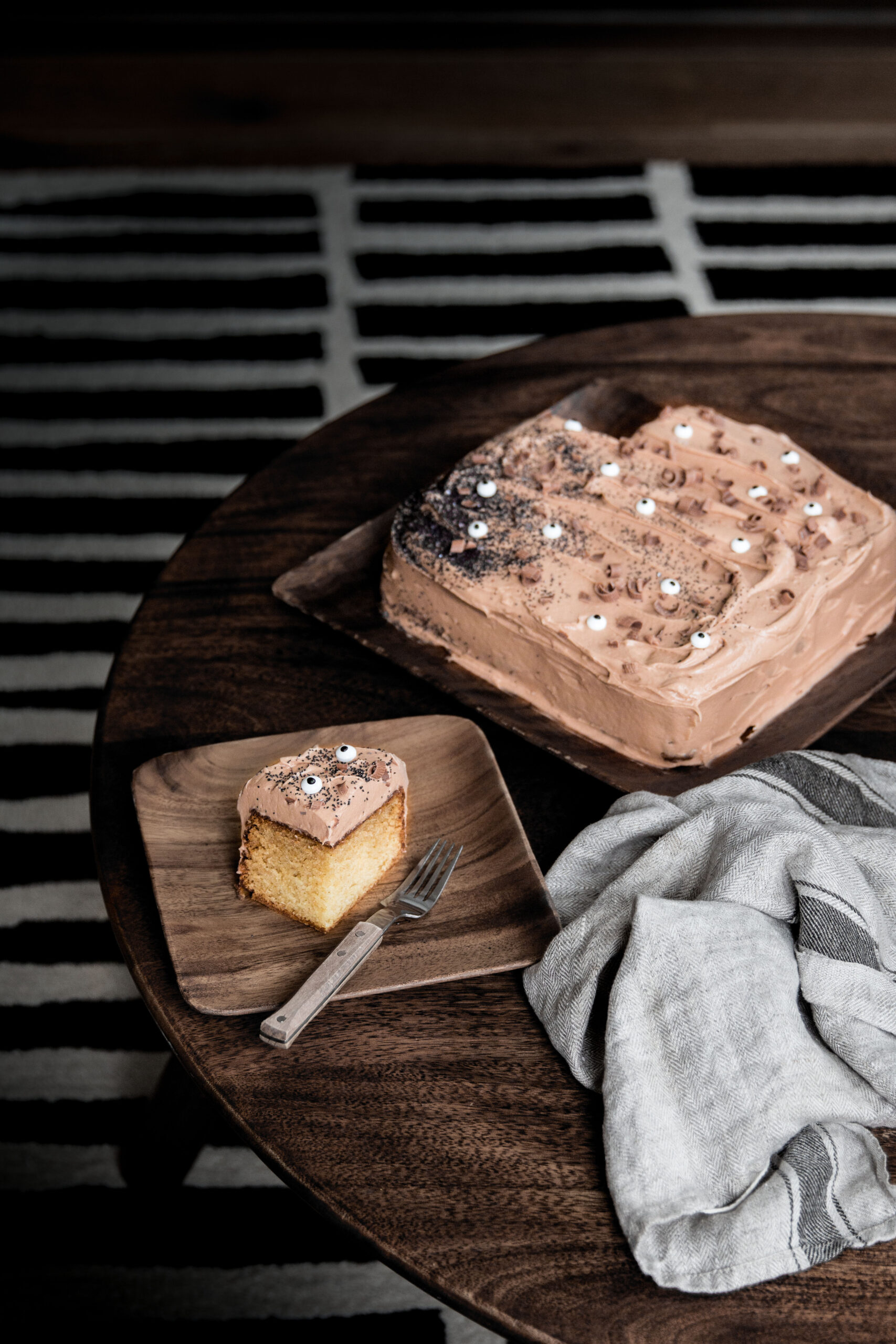 Yellow Sour Cream Snaking Cake with Milk Chocolate Frosting I Will Not Eat Oysters