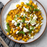 Quick Turmeric Chickpeas with Labne and Feta