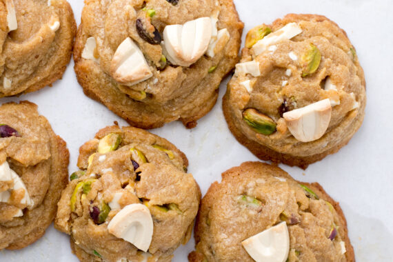 Brown Butter White Chocolate Pistachio Cookies