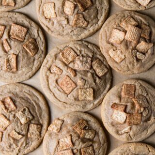 Cinnamon Toast Crunch Cookies. Mmhmm. The way to get the most flavor into these is to steep the CTC in melted butter. 👌🏼 Make these now!!!!! Printable recipe link in profile!

#cinnamontoastcrunch #cookies #cookiedough #bake #bakefeed #baking #recipes #cookierecipe #eatvoraciously #food52 #munchies #f52grams #todayfood #huffposttaste #thekitchn #foodbeast