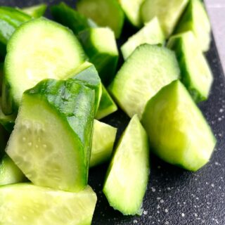 What’s your favorite way to cut a Cuke? IRREGULARLY. That’s my answer. 

Angle your knife at 45 degrees and slice into the middle of the cucumber. Then give it a half turn and cut again. I use these for any salad or even on their own with salt. 

#cucumber #howto #cookingvideos #hottake #howtocut #salad